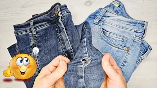 Don't throw away your old and worn jeans! Turn them into useful items! 👍