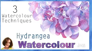 3 of my Favourite Watercolour Techniques // Realistic Watercolour Hydrangea