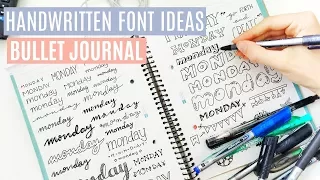 40+ HAND LETTERING IDEAS // Bullet Journal Fonts