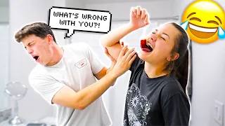 Eating MY TAMPON To See How My Husband Reacts.... *HILARIOUS REACTION*