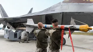 Feeding the Secret F-22 Weapon Bay With Multi Million $ Missiles