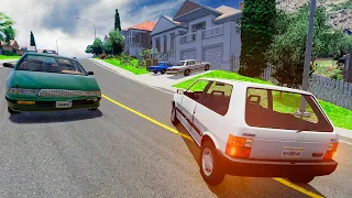 COMPREI UM CARRO NOVO E ANTES DE CHEGAR EM CASA ACONTECEU UM ACIDEDNTE! VIDA REAL BeamNG.drive