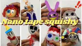 DIY amazing digital circus🤹🎪🤡🧶👀♟️🍉🍬🐻🐱and kawaii character Squishy with Nano tape series