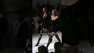 Binx Walton and Gigi Hadid  ✨ iconic Runway Duo moments #versace  #runway #models  #short