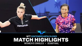 Adina Diaconu vs Ying Han | WS SF | WTT Contender Antalya 2023