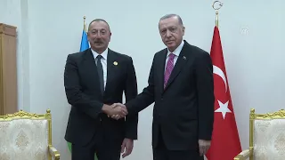 Cumhurbaşkanı Erdoğan, Azerbaycan Cumhurbaşkanı Aliyev ile görüşme gerçekleştirdi