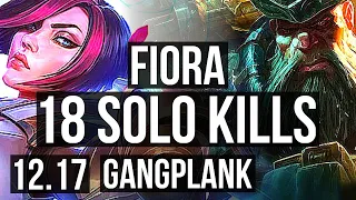 FIORA vs GP (TOP) | 18 solo kills, Legendary, 25/4/4, 1.0M mastery | KR Master | 12.17