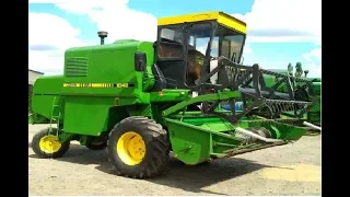 Уборка ячменя John Deere 1042