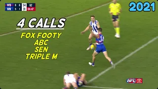 Multi-Call x4 | Bailey Williams long ball fails to be touched by the Roos | 2021 Round 16
