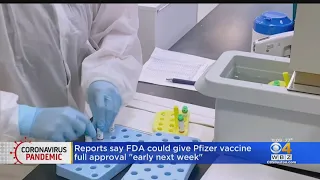 Multiple Reports Say FDA Could Give Pfizer COVID Vaccine Full Approval Next Week
