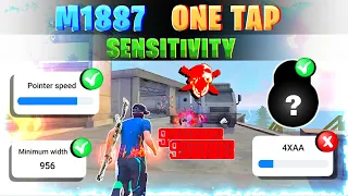 M1887 one tap sensitivity 🔥 || Free fire headshot setting in tamil || OB44 one tap setting