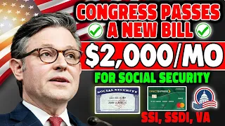 Congress passed A New Bill! $2000/Mo For Social Security SSI SSDI VA Seniors