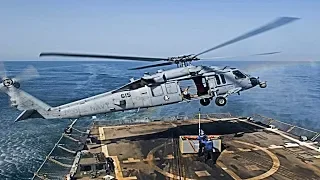 MH-60 Seahawk Romeo Helicopter Take-off | Landing & Flyby compilation