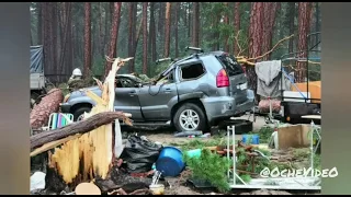 Палаточный лагерь в Красноярском крае после урагана. Видео трагедии от очевидца событий.