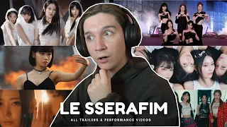 DANCER REACTS TO LE SSERAFIM | ALL Trailers | 'ANTIFRAGILE' & 'UNFORGIVEN' Performance Videos