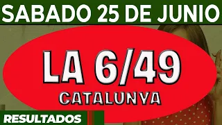 Resultado del sorteo 6-49 del Sábado 25 de Junio del 2022.