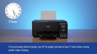 How to perform Power Cleaning on Epson EcoTank printer without LCD panel Epson L1210,L1250,L3210