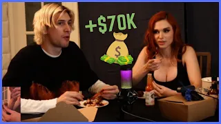 xQc asks Amouranth about $70K cash she was gifted