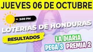 Sorteo 3PM Loto Honduras, La Diaria, Pega 3, Premia 2, Jueves 6 de Octubre del 2022 | Ganador 😱🤑💰💵