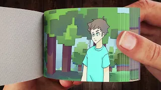 SlimeGirl Seduces Steve | Minecraft Anime FlipBook Animation