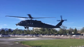 UH-60 Black Hawk Landing at Valley Hospital