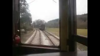 a drivers eye view on a auto train on the south devon railway
