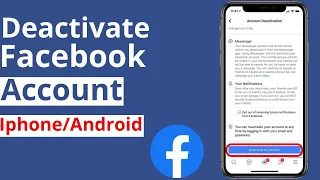 How To Deactivate Facebook Account On iPhone & Android 2024 || deactivate FB account on mobile