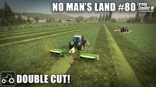 Cutting Grass For Silage Bales, No Man's Land #80 Farming Simulator 19 Timelapse