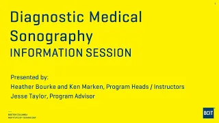 BCIT Diagnostic Medical Sonography Online Info Session 2021 02 03