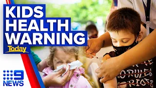 Health alert issued as Influenza cases surge among young people | 9 News Australia