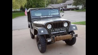 1962 U.S. Army M38A1 Willy's Jeep fired up for the first time after rebuild.