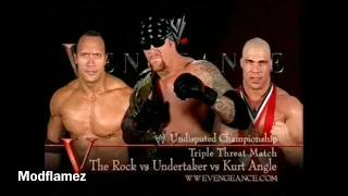 Wwe The Rock vs The Undertaker vs Kurt angle highlights