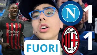 FUORI!!! NAPOLI-MILAN 1-1. LIVE REACTION DAL MARADONA DEI QUARTI DI CHAMPIONS. #ucl #milan #napoli