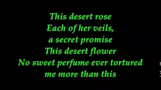 sting - desert rose with lyrics