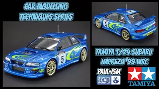 Car Modelling Techniques Part 1 - Bodywork and Wheel Preparation Tamiya 1/24 Subaru Impreza '99 WRC