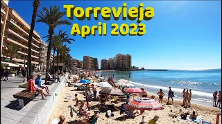 Torrevieja, Costa Blanca, Spain. Palm Sunday Midday Promenade and Beach Walking Tour 🇪🇸