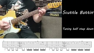 (TAB) #1 "Scuttle Buttin'"  Stevie Ray Vaughan - Guitar Riff - Fender Telecaster '74