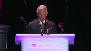 The Prince of Wales makes a speech at the Business in the Community Awards 2014