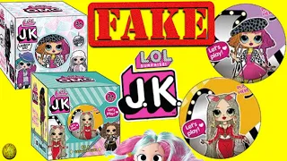 Unboxing weird Fake toys! (fake lol surprise jk series Swag and Neonlicious).  Fake lol vs real lol