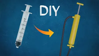 DIY How to Create Hydraulic jack Use for Excavator With Syringe