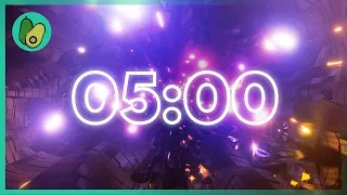 5 Minute Countdown Timer - Luminescence 🔆 Flashing Lights with Electronic Dance Music [EDM] (4K UHD)