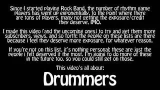 Promoting People - Rock Band/Guitar Hero Drummers