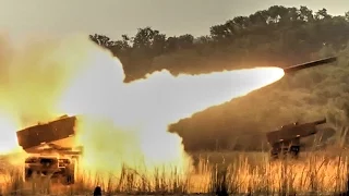 US Military HIMARS Rocket In Action