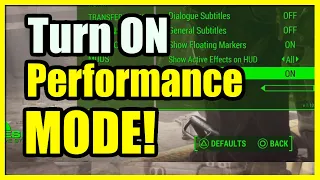 How to Turn ON Performance MODE on PS5 for Fallout 4 (Boost to 60fps)