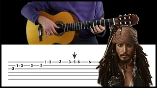Pirates of the Caribbean - easy guitar tabs