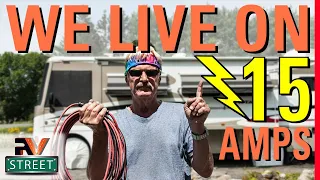 How a 50amp or 30amp RV - CAN LIVE on 15amps