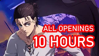 [10 HOURS] Shingeki no Kyojin - All Openings 1 to 6 (Season 1 to Season 4)