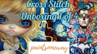 Paintsomeway   Stamped Cross Stitch Unboxing. 1 of 4      Large Size #paintsomeway