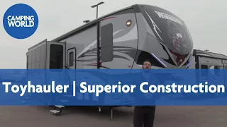 2017 Winnebago Scorpion 3480  | Luxury 5th Wheel Toy Hauler | Black Widow - RV Review