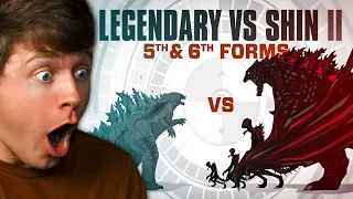 SHIN GODZILLA 5th and 6th FORM vs LEGENDARY GODZILLA! (Reaction)